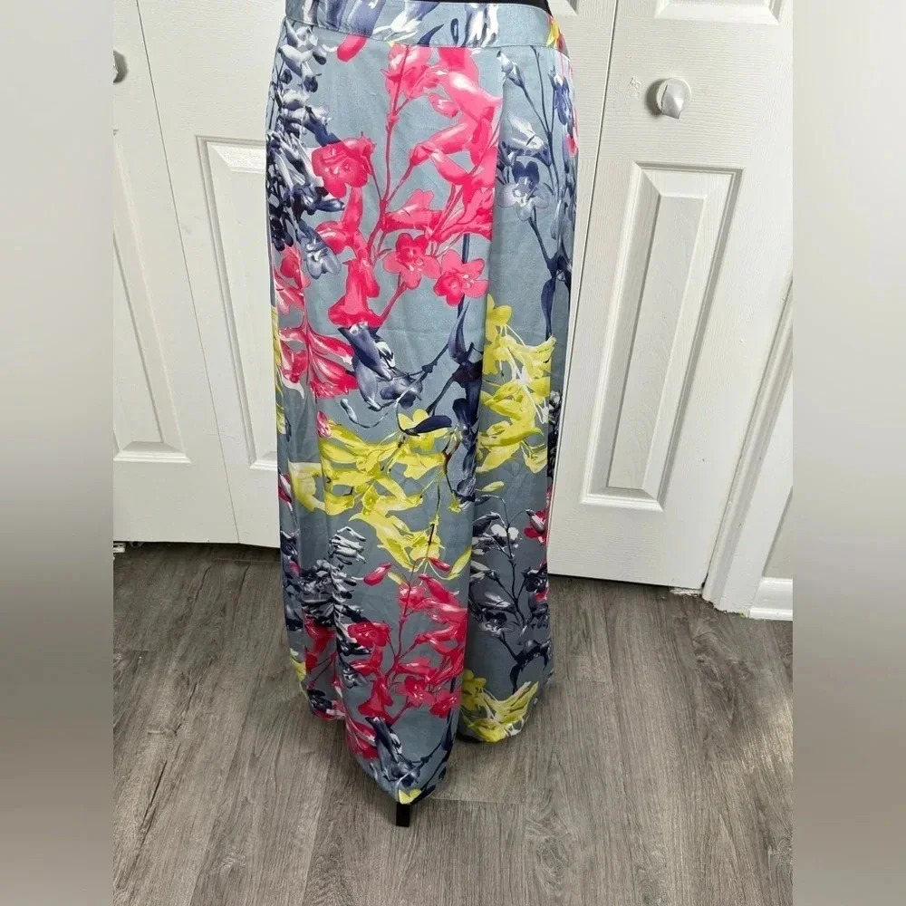 "Vintage Vivienne Tam Size 12 Long Floral Skirt - 100% Polyester | Rare Find"